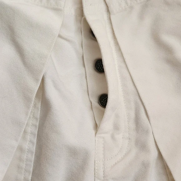 Free People Wide Leg White Button Pants - Picture 9 of 9